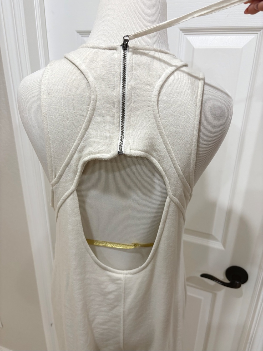 Free People Feel Free One Cream Wide-Leg Jumpsuit Small - Picture 5 of 7